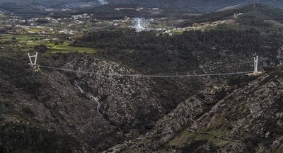 A maior ponte pedonal suspensa do mundo encontra-se em Arouca