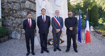 Homenagem aos soldados portugueses mortos da Grande Guerra, no cemitério de Beausoleil