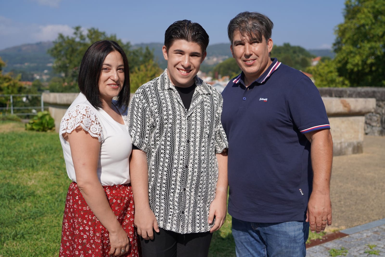 Célio Pinto e os pais, Marta de Sousa e Jorge Pinto