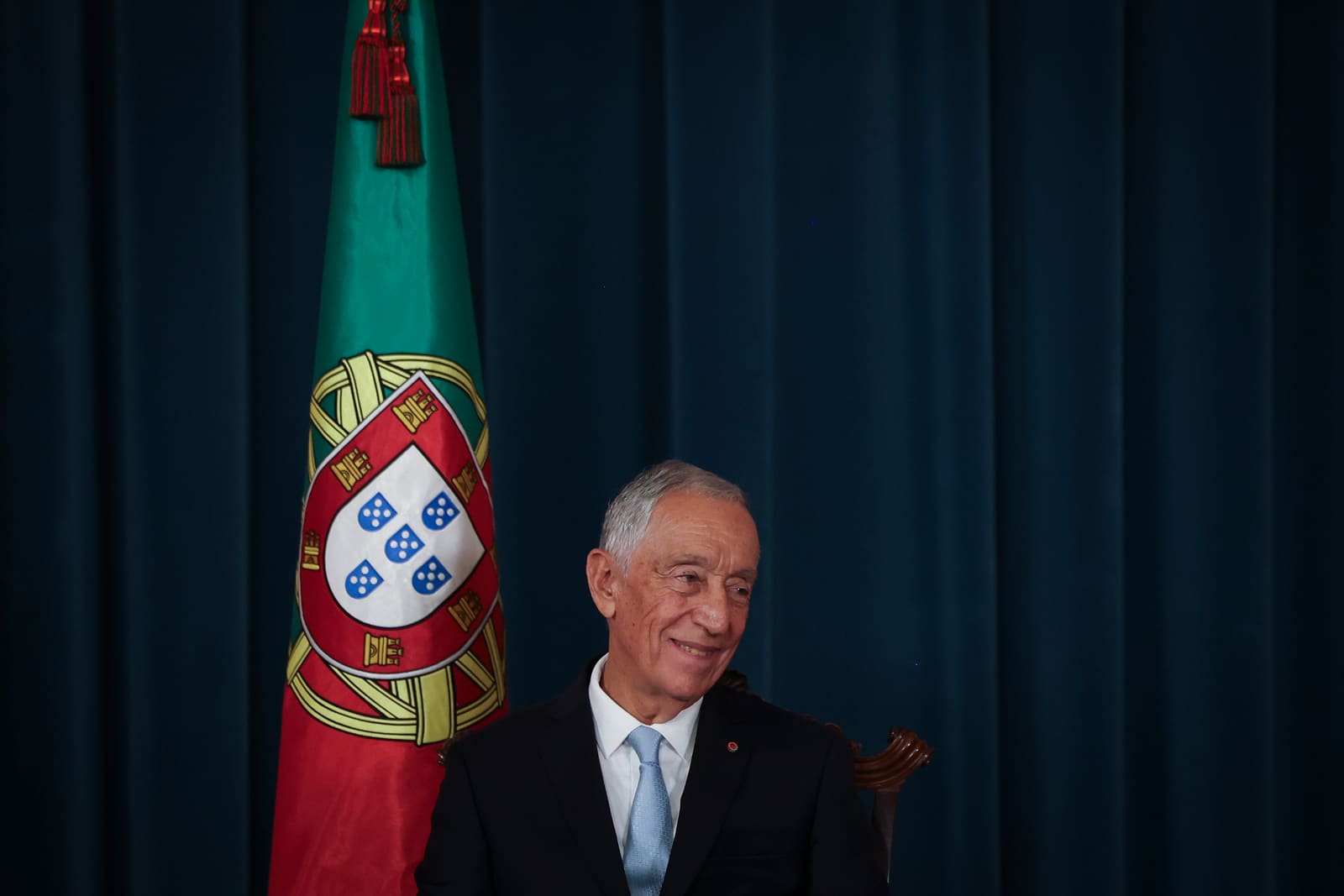 O Presidente da República, Marcelo Rebelo de Sousa durante a cerimónia de posse dos secretários de Estado do XXIV Governo Constitucional, no Palácio da Ajuda, em Lisboa, 05 de abril de 2024. JOSÉ SENA GOULÃO/LUSA